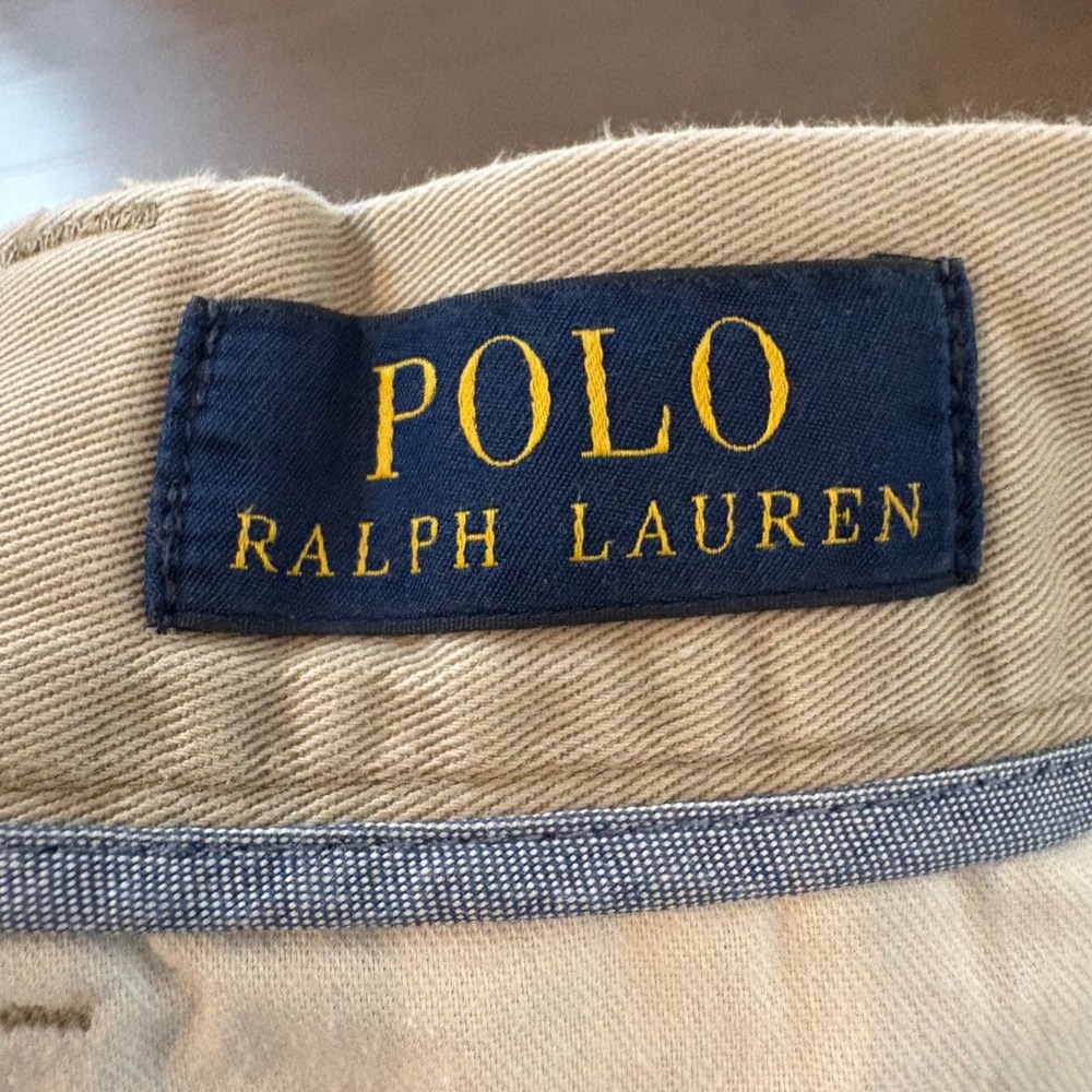 Lot of 2 Polo Ralph Lauren Chino Shorts Mens 38 Khaki Classic Fit 9 Inch Inseam - Picture 2 of 16